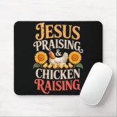 Jesus Praising &amp; Chicken Raising Funny Faith F Muismat (Met muis)