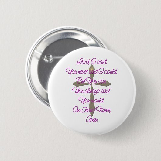 Jesus Prayer Ronde Button 5,7 Cm (Voorkant /achterkant)