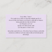 Jesus Prayer Standard, 3,5 x 2,0-inch Visitekaartj Visitekaartje (Achterkant)