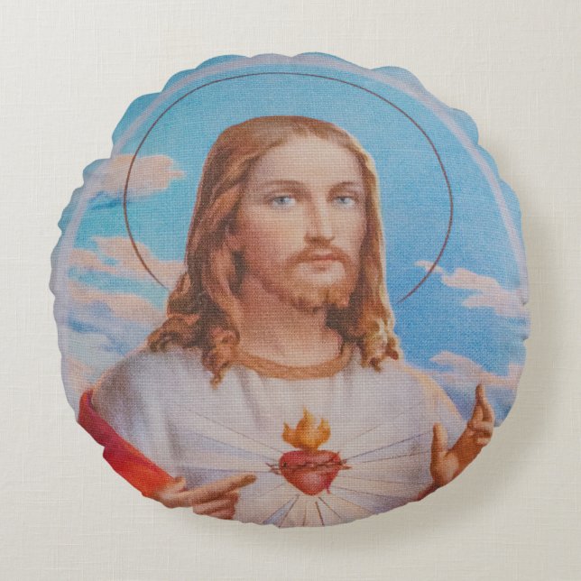 Jesus prayer traditional pillow rond kussen (Voorkant)