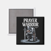 Jesus Prayer Warrior Christelijke wapenrusting God Magneet (Voorkant / Achterkant)