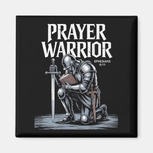 Jesus Prayer Warrior Christelijke wapenrusting God Magneet