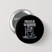 Jesus Prayer Warrior Christelijke wapenrusting God Ronde Button 5,7 Cm (Voorkant /achterkant)