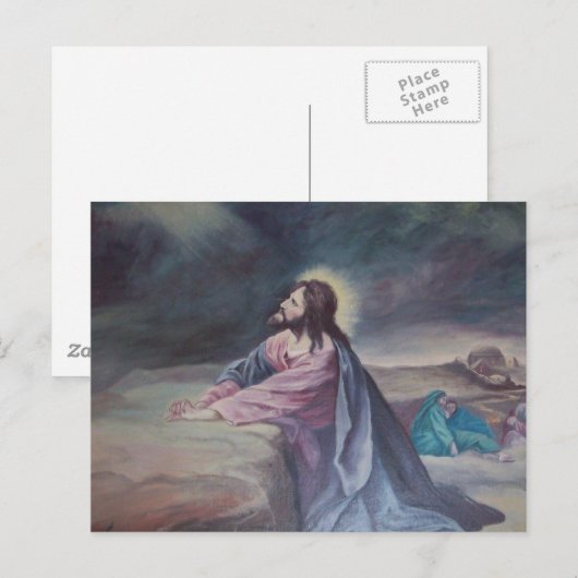 Jesus Praying at Gethsemane Briefkaart (Voorkant / Achterkant)