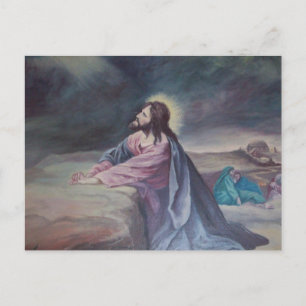 Jesus Praying at Gethsemane Briefkaart