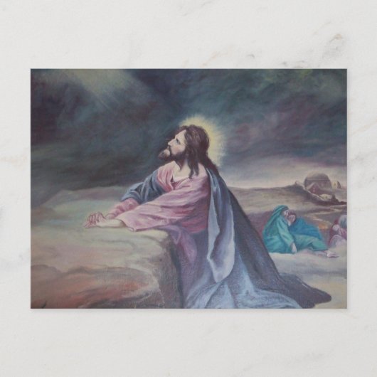 Jesus Praying at Gethsemane Briefkaart (Voorkant)