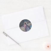 Jesus Praying at Gethsemane Ronde Sticker (Envelop)