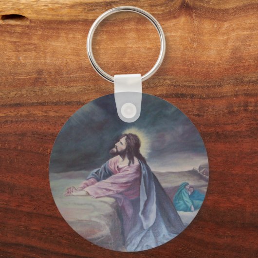 Jesus Praying at Gethsemane Sleutelhanger (Voorkant)