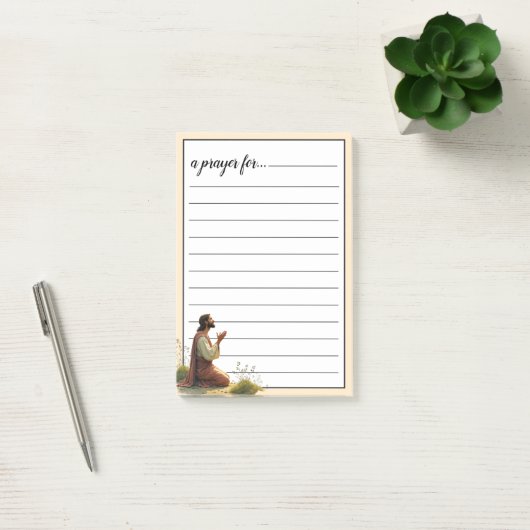 Jesus Praying in Garden War Room Prayer Post-it® Notes (Kantoor)