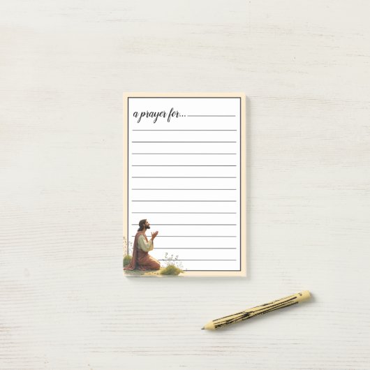 Jesus Praying in Garden War Room Prayer Post-it® Notes (Op bureau)