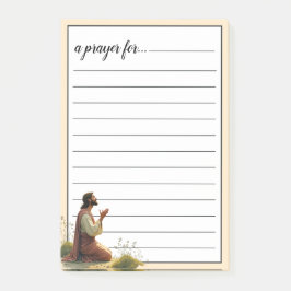 Jesus Praying in Garden War Room Prayer Post-it® Notes