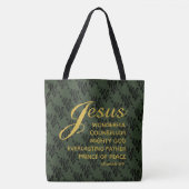 JESUS PRINCE OF PEACE Isaiah Scripts large Tote Bag (Voorkant)
