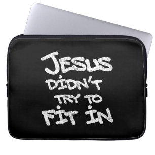 Jesus probeerde niet in te passen Grappig Graffiti Laptop Sleeve