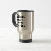 Jesus probeerde niet in te passen Grappig Graffiti Reisbeker (Voorkant links)