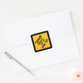 Jesus probeerde niet in te passen Grappige Graffit Vierkante Sticker (Envelop)
