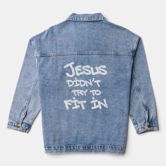 Jesus probeerde niet in te passen Leuke Graffiti G Denim Jacket (Achterkant)