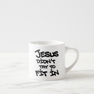 Jesus probeerde niet in te passen Leuke Graffiti G Espresso Kop