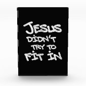 Jesus probeerde niet in te passen Leuke Graffiti G Fotoblokken (Voorkant)