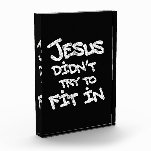 Jesus probeerde niet in te passen Leuke Graffiti G Fotoblokken (Links)