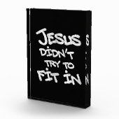 Jesus probeerde niet in te passen Leuke Graffiti G Fotoblokken (Rechts)