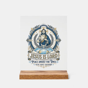 Jesus Profetie Eschatologie Vintage T-shirt Christ Acryl Bord