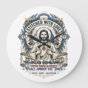 Jesus Profetie Eschatologie Vintage T-shirt Christ Grote Klok