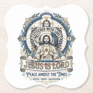 Jesus Profetie Eschatologie Vintage T-shirt Christ Kartonnen Onderzetters