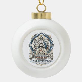 Jesus Profetie Eschatologie Vintage T-shirt Christ Keramische Bal Ornament