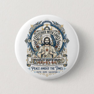 Jesus Profetie Eschatologie Vintage T-shirt Christ Ronde Button 5,7 Cm