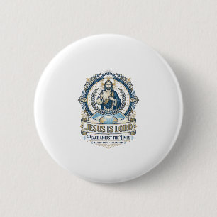 Jesus Profetie Eschatologie Vintage T-shirt Christ Ronde Button 5,7 Cm