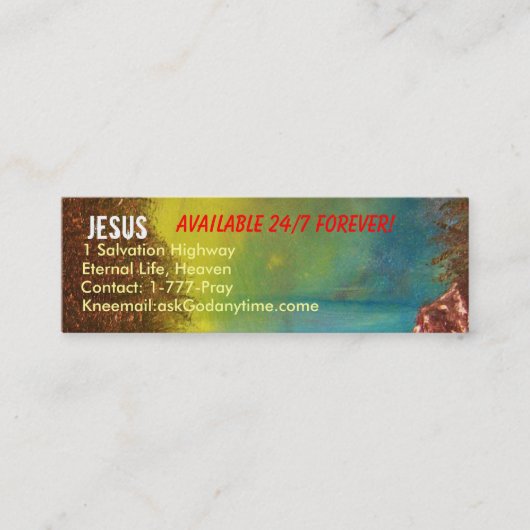 Jesus Profile Card Mini Visitekaartje (Voorkant)