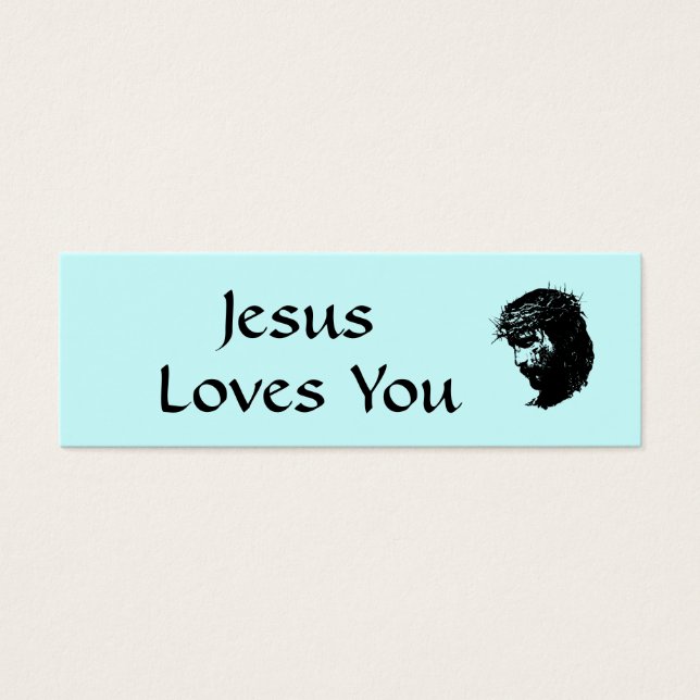Jesus Profile Card Mini Visitekaartjes (Voorkant)