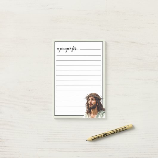 Jesus Profile Crown of Thorns War Room Prayer Post-it® Notes (Op bureau)