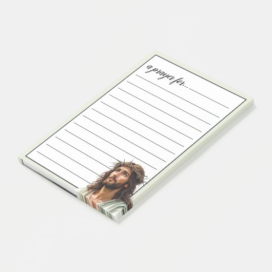Jesus Profile Crown of Thorns War Room Prayer Post-it® Notes (Schuin)