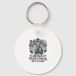 Jesus Puzzelstukken Niet Autisme Jesus Puzzelstukk Sleutelhanger