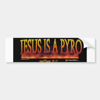jesus pyro bumpersticker
