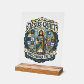 Jesus Quilt Patchwork Geloof Jesus Quilt Patchwork Acryl Bord (Hoek)