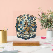 Jesus Quilt Patchwork Geloof Jesus Quilt Patchwork Acryl Bord (Huwelijk)