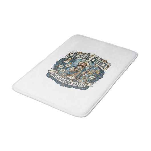 Jesus Quilt Patchwork Geloof Jesus Quilt Patchwork Badmat (Gekanteld)