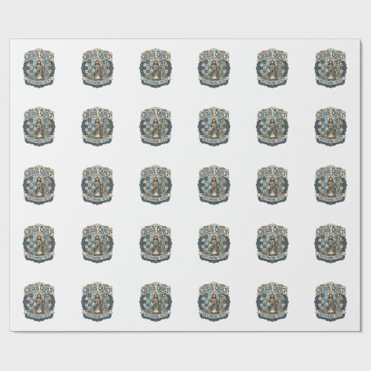 Jesus Quilt Patchwork Geloof Jesus Quilt Patchwork Cadeaupapier (Vlak)