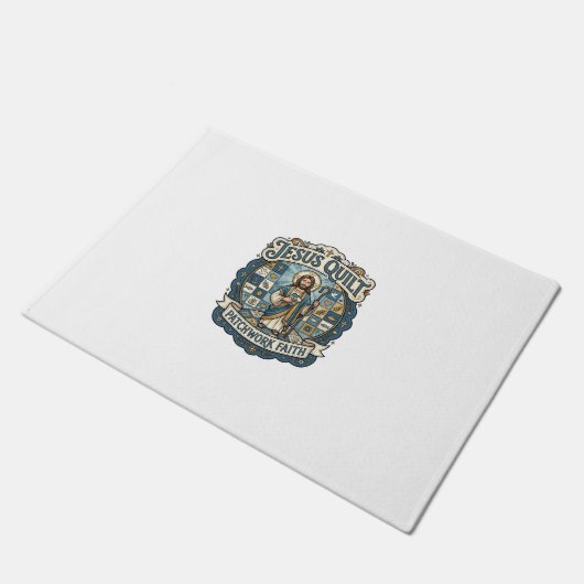 Jesus Quilt Patchwork Geloof Jesus Quilt Patchwork Deurmat (Schuin)