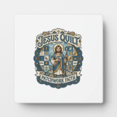 Jesus Quilt Patchwork Geloof Jesus Quilt Patchwork Fotoplaat (Voorkant)