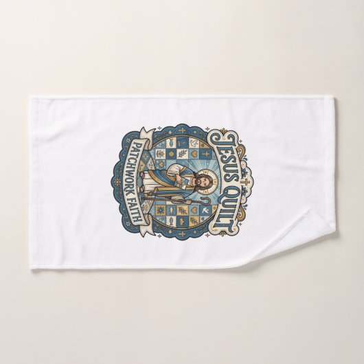 Jesus Quilt Patchwork Geloof Jesus Quilt Patchwork Handdoek (Handdoek)