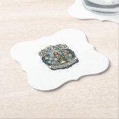Jesus Quilt Patchwork Geloof Jesus Quilt Patchwork Kartonnen Onderzetters (Gekanteld)