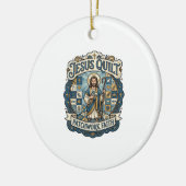 Jesus Quilt Patchwork Geloof Jesus Quilt Patchwork Keramisch Ornament (Links)