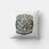 Jesus Quilt Patchwork Geloof Jesus Quilt Patchwork Kussen (Voorkant)
