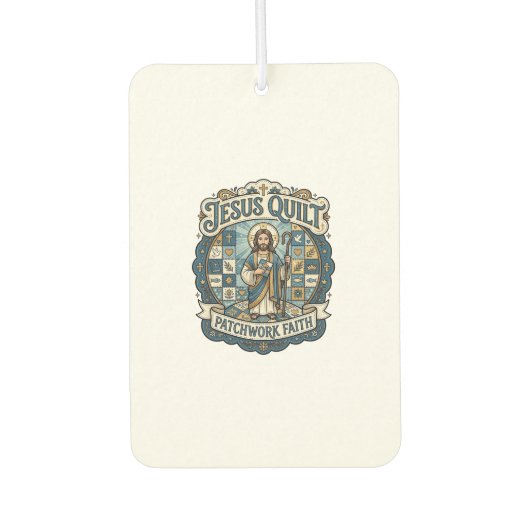Jesus Quilt Patchwork Geloof Jesus Quilt Patchwork Luchtverfrisser (Voorkant)