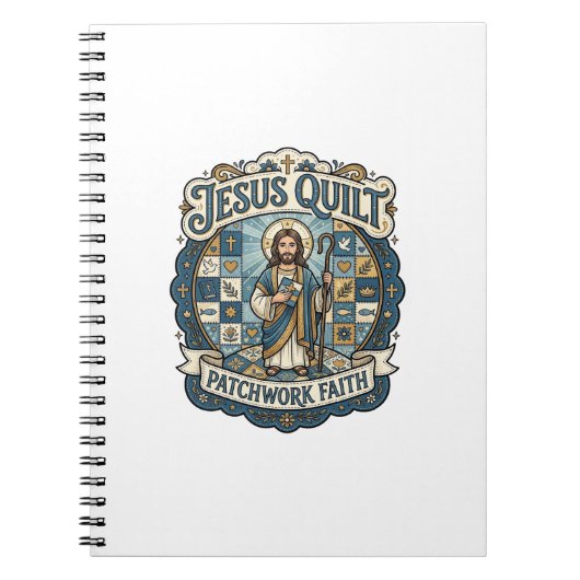 Jesus Quilt Patchwork Geloof Jesus Quilt Patchwork Notitieboek (Voorkant)