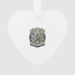Jesus Quilt Patchwork Geloof Jesus Quilt Patchwork Ornament