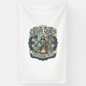 Jesus Quilt Patchwork Geloof Jesus Quilt Patchwork Spandoek (Verticaal)